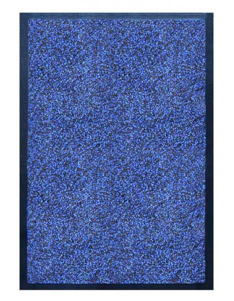 TAPIS D'ACCUEIL NYLON BLEU CHINÉ - Rectangulaire 60 x 90cm