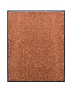 TAPIS DE PORTE D'ENTRÉE - NYLON UNI MARRON CARAMEL - Rectangulaire 80 x 90cm