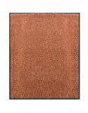 TAPIS DE PORTE D'ENTRÉE - NYLON UNI MARRON CARAMEL - Rectangulaire 80 x 90cm