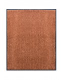 TAPIS DE PORTE D'ENTRÉE - NYLON UNI MARRON CARAMEL - Rectangulaire 80 x 90cm