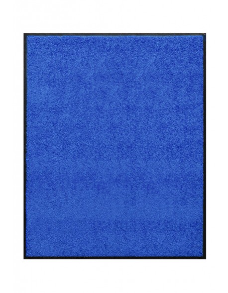 TAPIS DE PORTE D'ENTRÉE - NYLON UNI BLEU - Rectangulaire 80 x 90cm