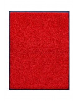 TAPIS DE PORTE D'ENTRÉE - NYLON UNI ROUGE - Rectangulaire 80x90cm