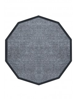 TAPIS PREMIUM NYLON CHINÉ GRIS FONCÉ - DÉCAGONALE 120 x 120cm