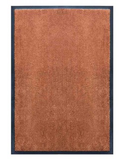 PAILLASSON Haut-de-gamme - Nylon uni marron caramel - Rectangulaire 50 x 75cm