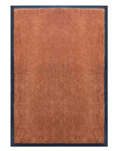 PAILLASSON Haut-de-gamme - Nylon uni marron caramel - Rectangulaire 50 x 75cm