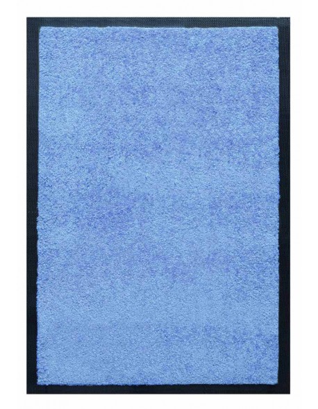 PAILLASSON Haut-de-gamme - Nylon uni bleu ciel - Rectangulaire 50 x 75cm