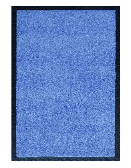PAILLASSON Haut-de-gamme - Nylon uni bleu clair - Rectangulaire 50 x 75cm