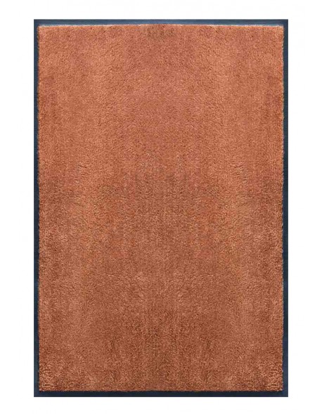 PAILLASSON Haut-de-gamme - Nylon uni marron caramel - Rectangulaire 80 x 120cm