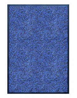 PAILLASSON Haut-de-gamme - Nylon bleu chiné - Rectangulaire 80 x 120cm