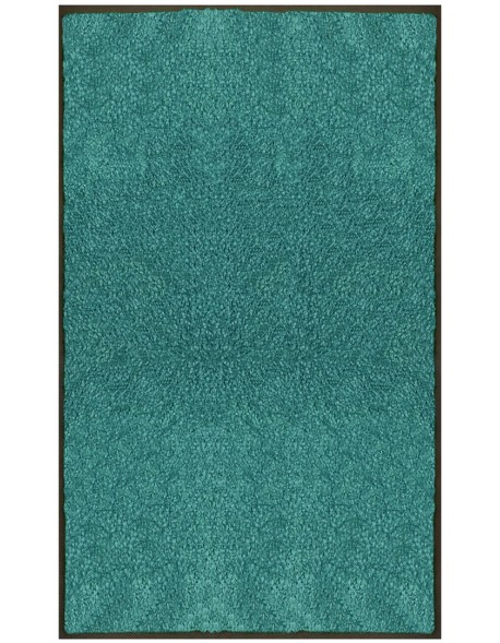 PAILLASSON Haut-de-gamme - Nylon uni turquoise - Rectangulaire 90 x 150cm