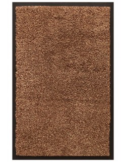 TAPIS D'ENTRÉE COTON - 50x75cm - PREMIUM MARRON TAUPE