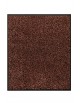 LE TAPIS FRANÇAIS D'ENTRÉE COTON - 80x90cm - PREMIUM MARRON FONCÉ