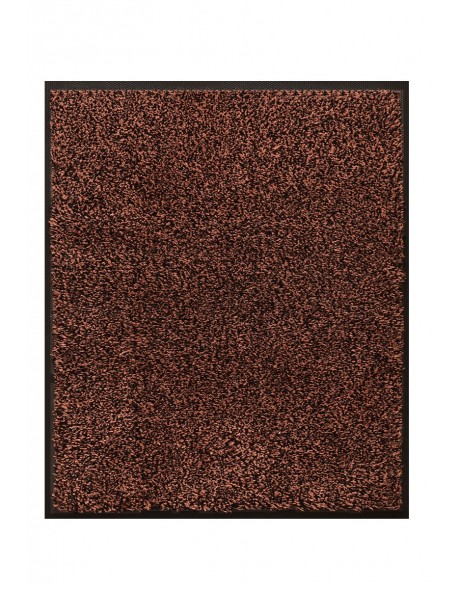 LE TAPIS FRANÇAIS D'ENTRÉE COTON - 80x90cm - PREMIUM MARRON FONCÉ