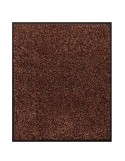 TAPIS D'ENTRÉE COTON - 80x90cm - PREMIUM MARRON FONCÉ