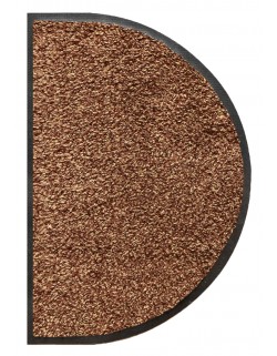 LE TAPIS FRANÇAIS D'ENTRÉE COTON - DEMI-LUNE 50x80cm -PREMIUM MARRON TAUPE