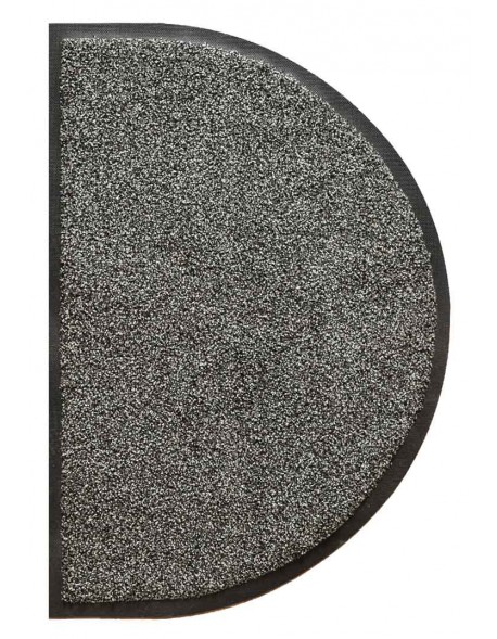 LE TAPIS FRANÇAIS D'ENTRÉE COTON - DEMI-LUNE 50x80cm - PREMIUM GRIS