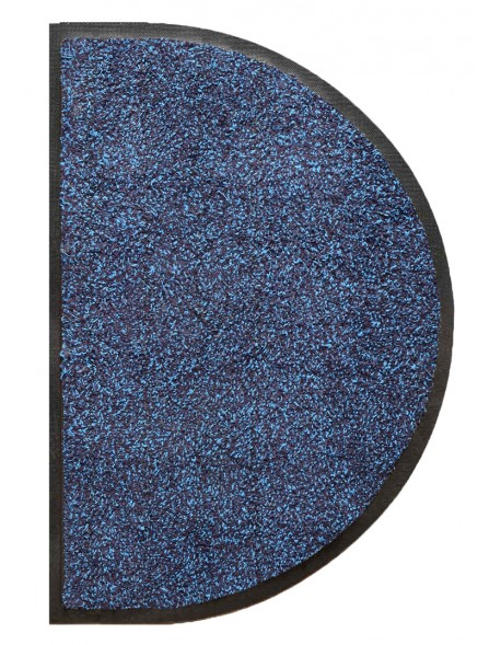 LE TAPIS FRANÇAIS D'ENTRÉE COTON - DEMI-LUNE 50x80cm - PREMIUM BLEU