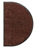 TAPIS D'ENTRÉE COTON - DEMI-LUNE 50x80cm - PREMIUM MARRON FONCÉ