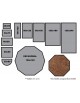 TAPIS PREMIUM COTON - MARRON TAUPE - OCTOGONAL 90x90cm
