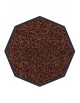 LE TAPIS FRANÇAIS D'ENTRÉE COTON - OCTOGONAL 90x90cm - PREMIUM MARRON FONCÉ