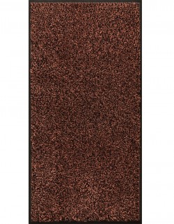 LE TAPIS FRANÇAIS D'ENTRÉE COTON - 50x120cm - PREMIUM MARRON FONCÉ