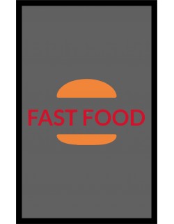 LE TAPIS FRANÇAIS PREMIUM FAST FOOD NYLON UNI GRIS - PERSONNALISÉ