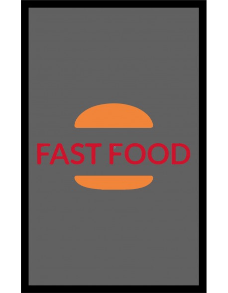 LE TAPIS FRANÇAIS PREMIUM FAST FOOD NYLON UNI GRIS - PERSONNALISÉ