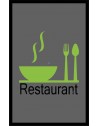 LE TAPIS FRANÇAIS PREMIUM RESTAURANT  NYLON UNI GRIS - PERSONNALISÉ