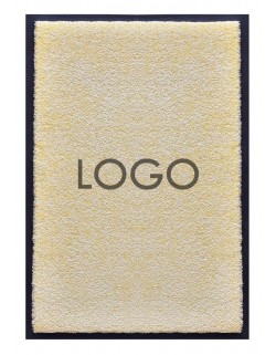 TAPIS LOGO PERSONNALISÉ PREMIUM - Nylon uni blanc cassé