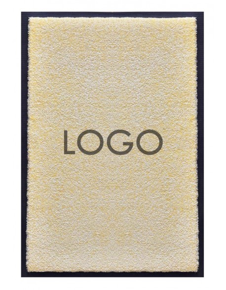 TAPIS LOGO PERSONNALISÉ PREMIUM - Nylon uni blanc cassé