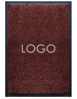 TAPIS LOGO PERSONNALISÉ PREMIUM - Nylon uni marron foncé