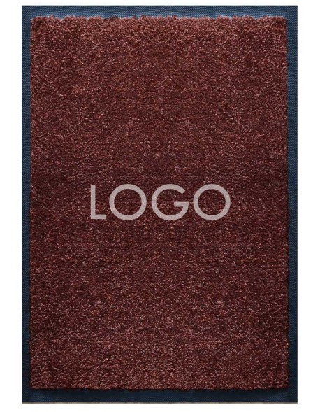 TAPIS LOGO PERSONNALISÉ PREMIUM - Nylon uni marron foncé