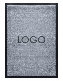 TAPIS LOGO PERSONNALISÉ PREMIUM - Nylon uni gris clair