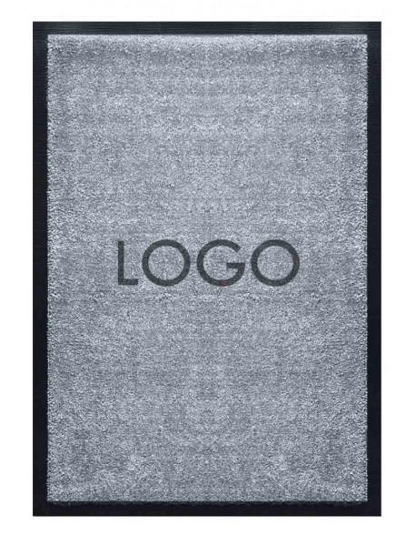 TAPIS LOGO PERSONNALISÉ PREMIUM - Nylon uni gris clair