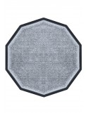TAPIS DÉCAGONALE NYLON GRIS CLAIR - 120 x 120cm