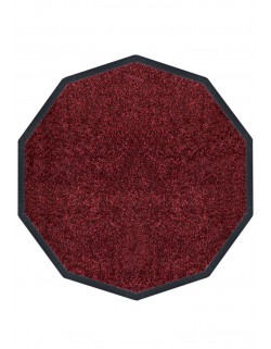 TAPIS DÉCAGONALE NYLON CHINÉ BORDEAUX - 120 x 120cm 