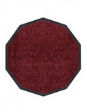 TAPIS DÉCAGONALE NYLON CHINÉ BORDEAUX - 120 x 120cm 