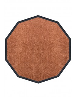 TAPIS PREMIUM NYLON UNI MARRON CARAMEL - DÉCAGONALE 120 x 120cm