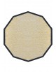 TAPIS NYLON UNI DÉCAGONALE 120 x 120cm PREMIUM BLANC CASSÉ