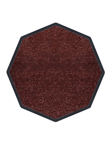 TAPIS DE PROPRETÉ PREMIUM NYLON UNI MARRON FONCÉ - OCTOGONALE 90 x 90cm