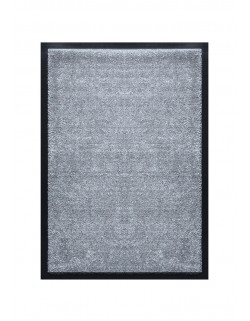 Tapis de porte d'entrée nylon uni gris clair - Rectangulaire 40 x 60cm