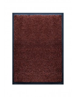 TAPIS DE PORTE D'ENTRÉE - NYLON UNI MARRON FONCE - Rectangulaire 40 x 60cm