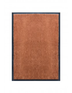 TAPIS DE PORTE D'ENTRÉE - NYLON UNI MARRON CARAMEL - Rectangulaire 40 x 60cm