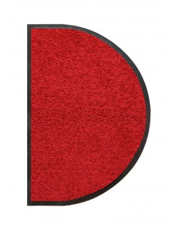 TAPIS D'ENTRÉE DEMI-LUNE - NYLON UNI ROUGE - 50 x 80cm