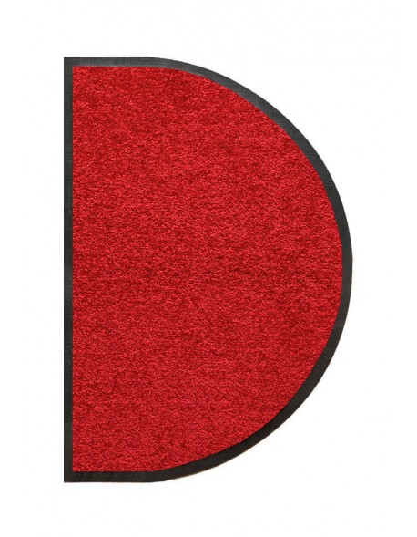 TAPIS D'ENTRÉE - NYLON UNI ROUGE - Demi-Lune 40 x 60cm