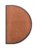 TAPIS D'ENTRÉE DEMI-LUNE - NYLON UNI MARRON CARAMEL - 50 x 80cm