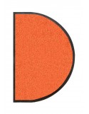 TAPIS D'ENTRÉE DEMI-LUNE - NYLON UNI ORANGE - 50 x 80cm