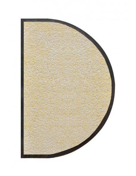 TAPIS D'ENTRÉE DEMI-LUNE - NYLON UNI BLANC CASSE - 50 x 80cm