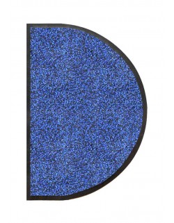 TAPIS D'ENTRÉE DEMI-LUNE - NYLON BLEU CHINÉ - 50 x 80cm