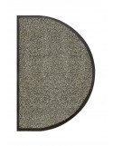 TAPIS D'ENTRÉE DEMI-LUNE - NYLON GRIS CHINÉ - 50 x 80cm